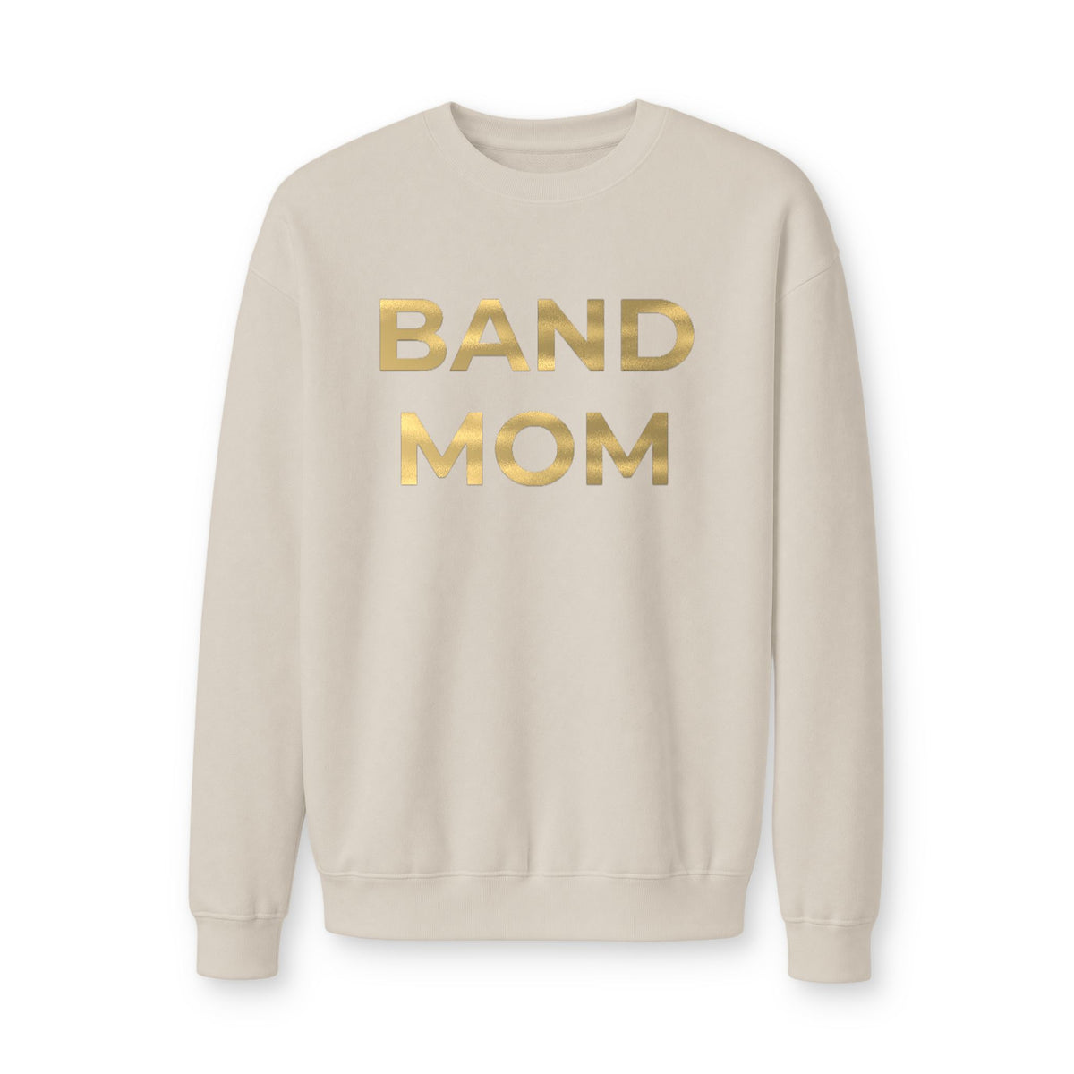 Band Mom Gold Foil Crewneck Sweatshirt Bone