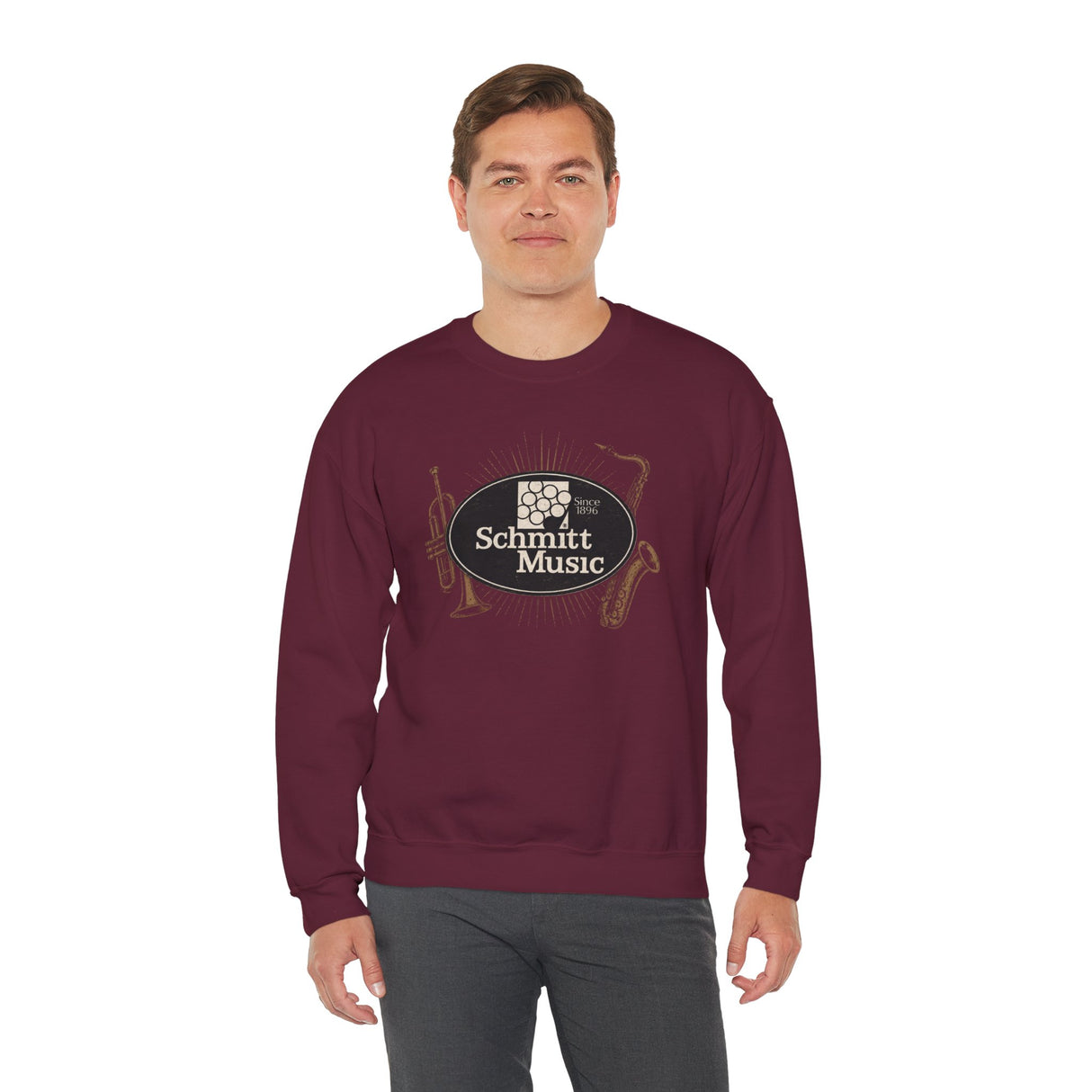 Schmitt Music Logo Band Instrument Unisex Crewneck Sweatshirt
