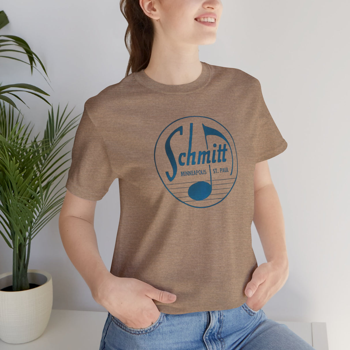 Old School Schmitt Music Logo Unisex Jersey Short Sleeve Tee