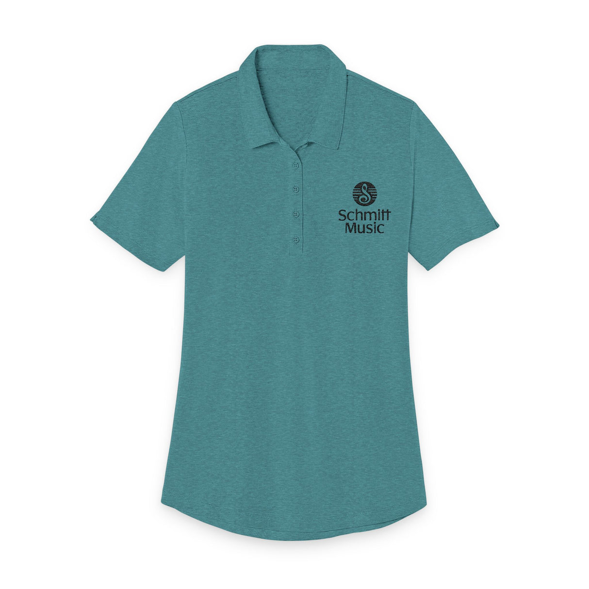 Embroidered Schmitt Music Logo on Ladies Fine Pique Blend Polo