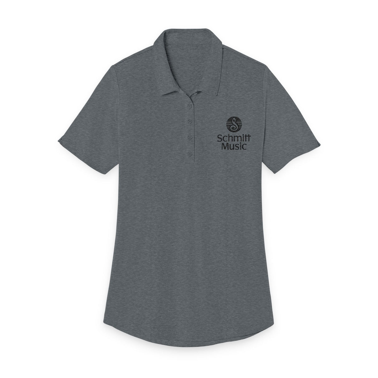 Embroidered Schmitt Music Logo on Ladies Fine Pique Blend Polo