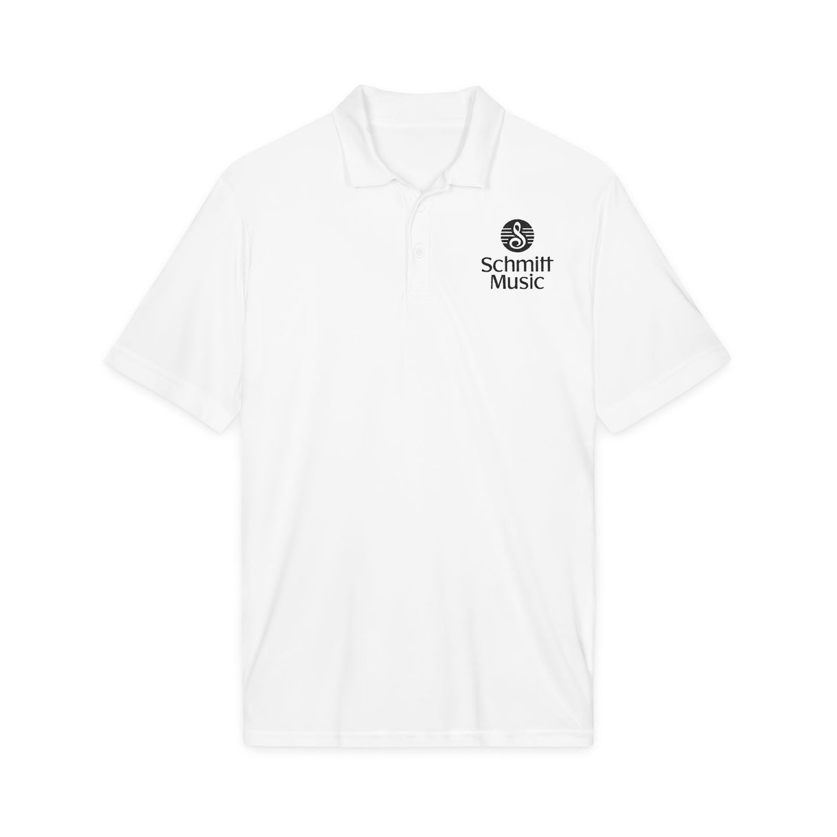 Schmitt Music Logo in Black Embroidered Unisex Polo Shirt