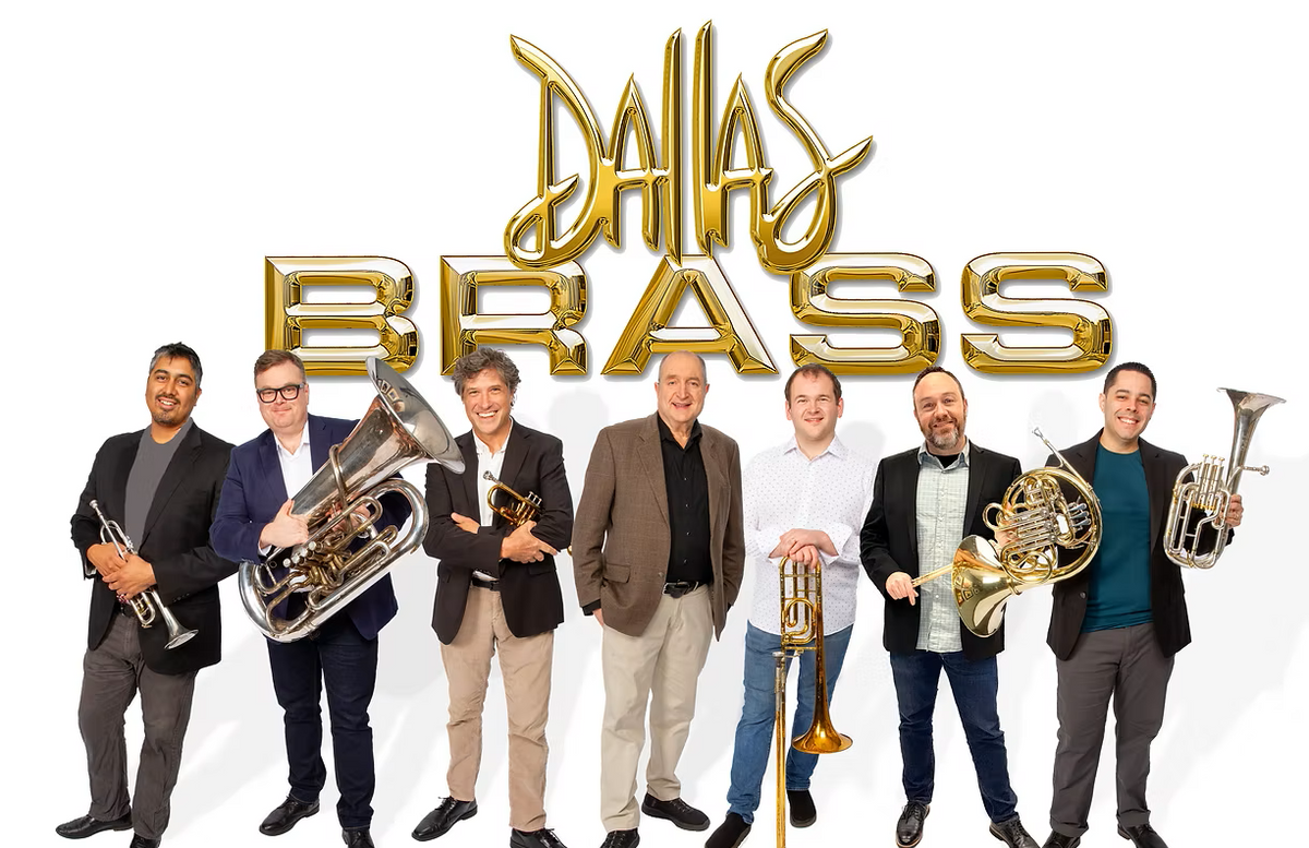 Dallas Brass with music instruments