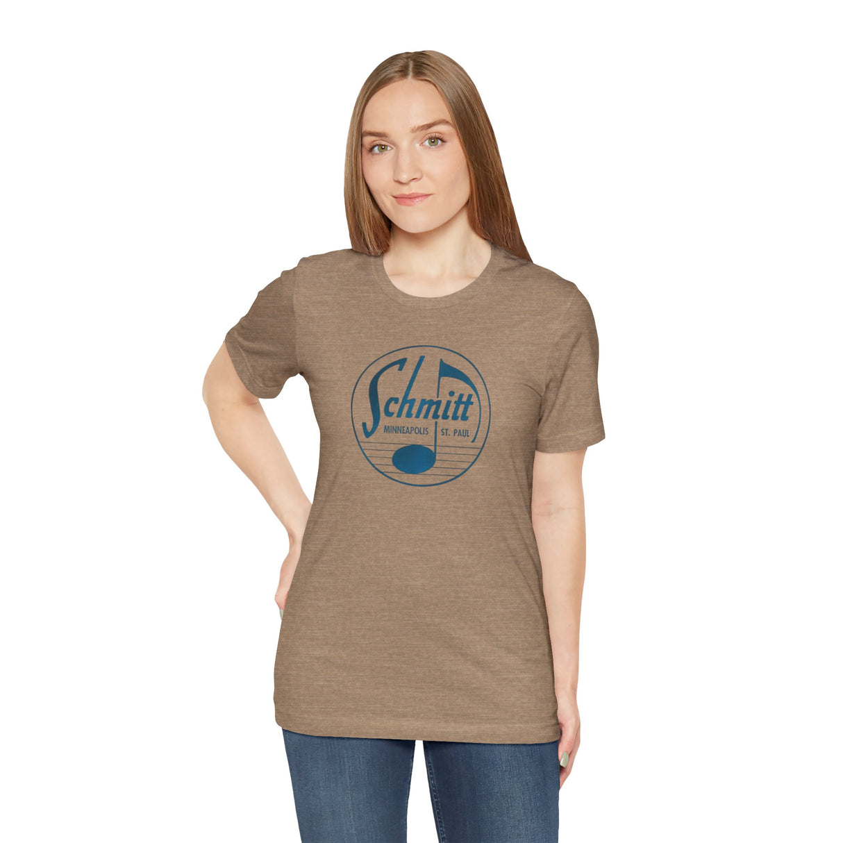 Old School Schmitt Music Logo Unisex Jersey Short Sleeve Tee