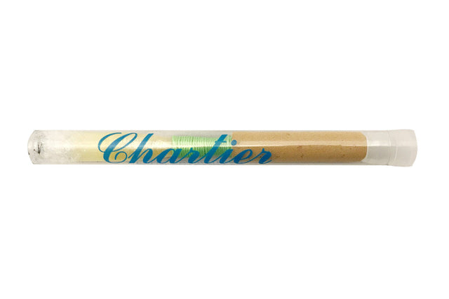 Chartier synthetic oboe reed in its clear plastic packaging tube