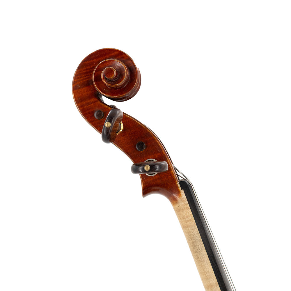 Consignment Angela Spertzaga Violin - close up of the side of the scroll
