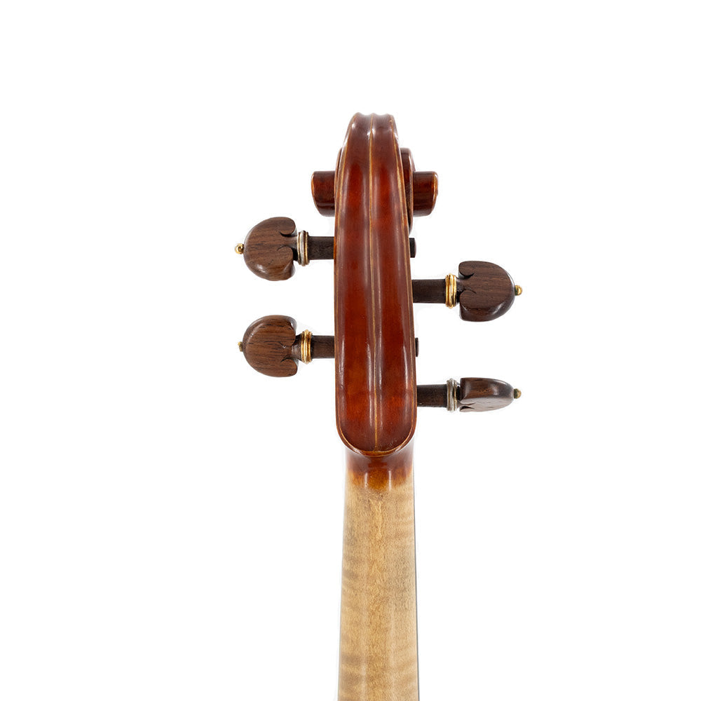 Consignment Angela Spertzaga Violin - close up of the back of the scroll