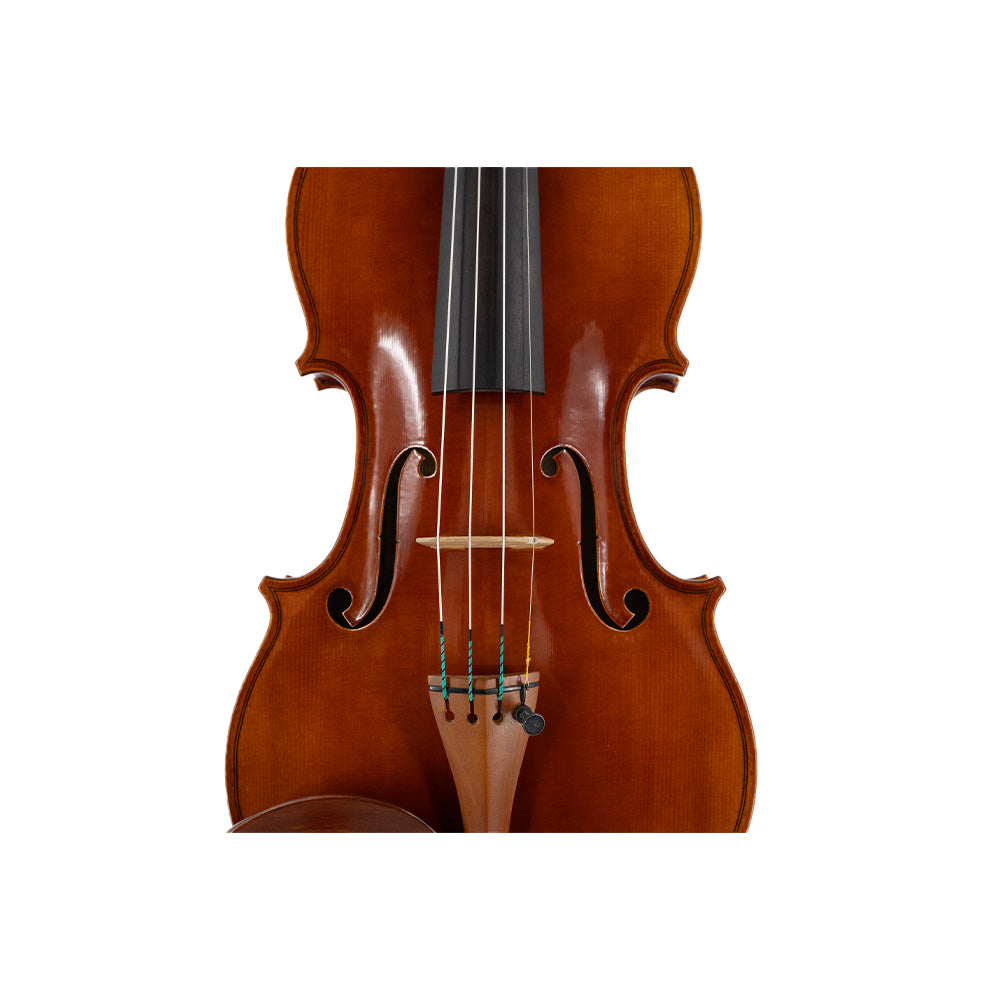Consignment Laurence Anderson Violin - close up on the front body section by the bridge
