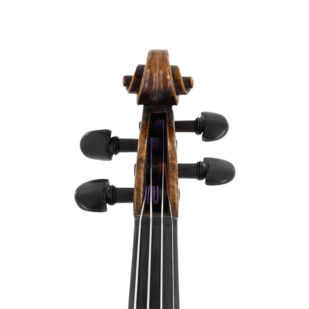 Consignment Roth Gagliano Violin - close up of the front side of the scroll