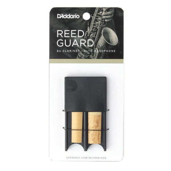 D'Addario clarinet and alto saxophone reed guard in black plastic