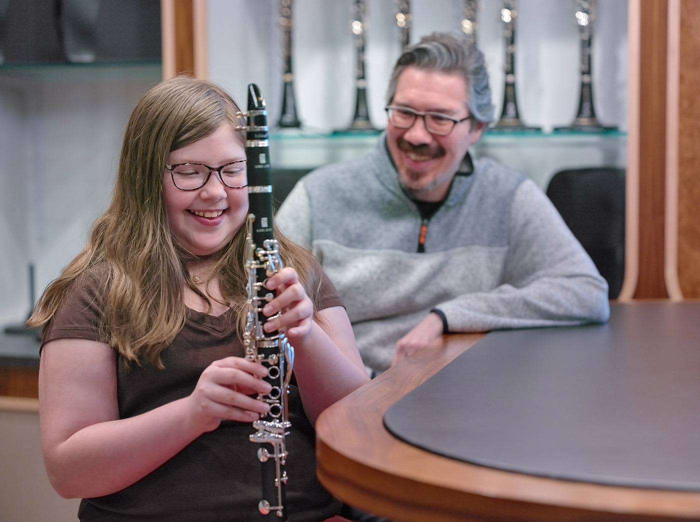 Girl-holding-clarinet