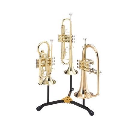Hercules DS513BB Triple Stand for Trumpet, Cornet and Flugelhorns In Use