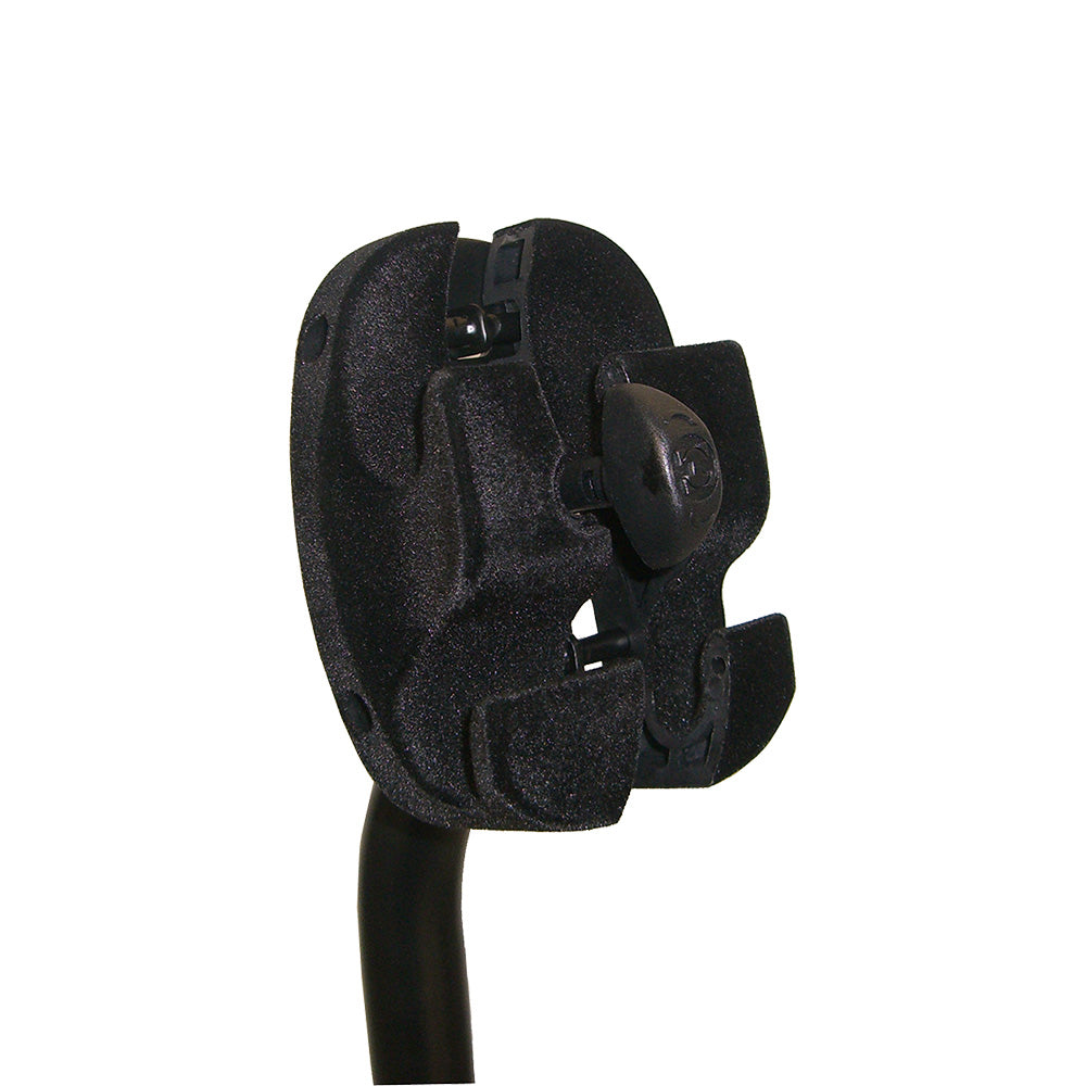 Hercules DS520B Trombone Stand - a close up on the portion that the trombone attaches on to