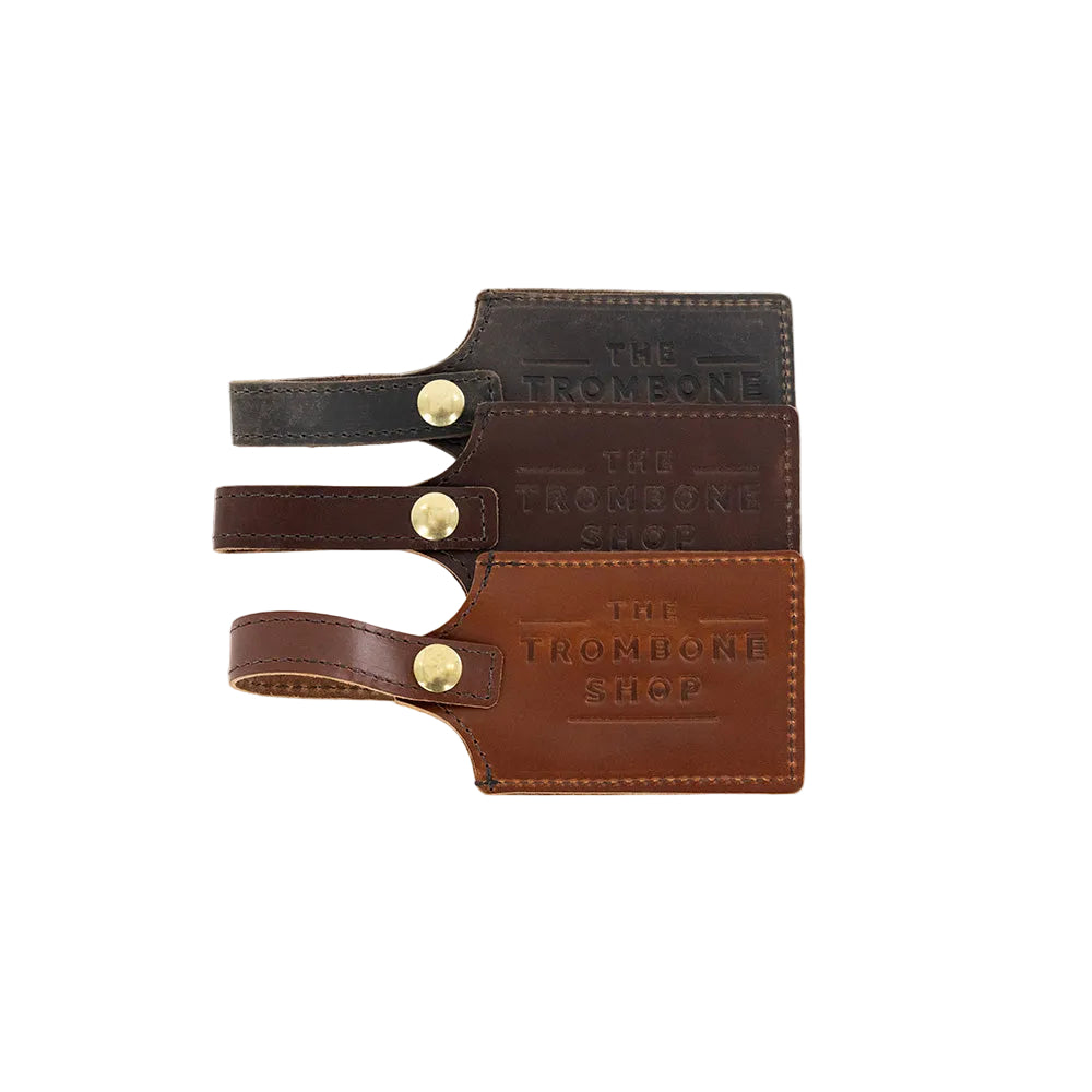 Trombone Shop Leather Luggage Tag