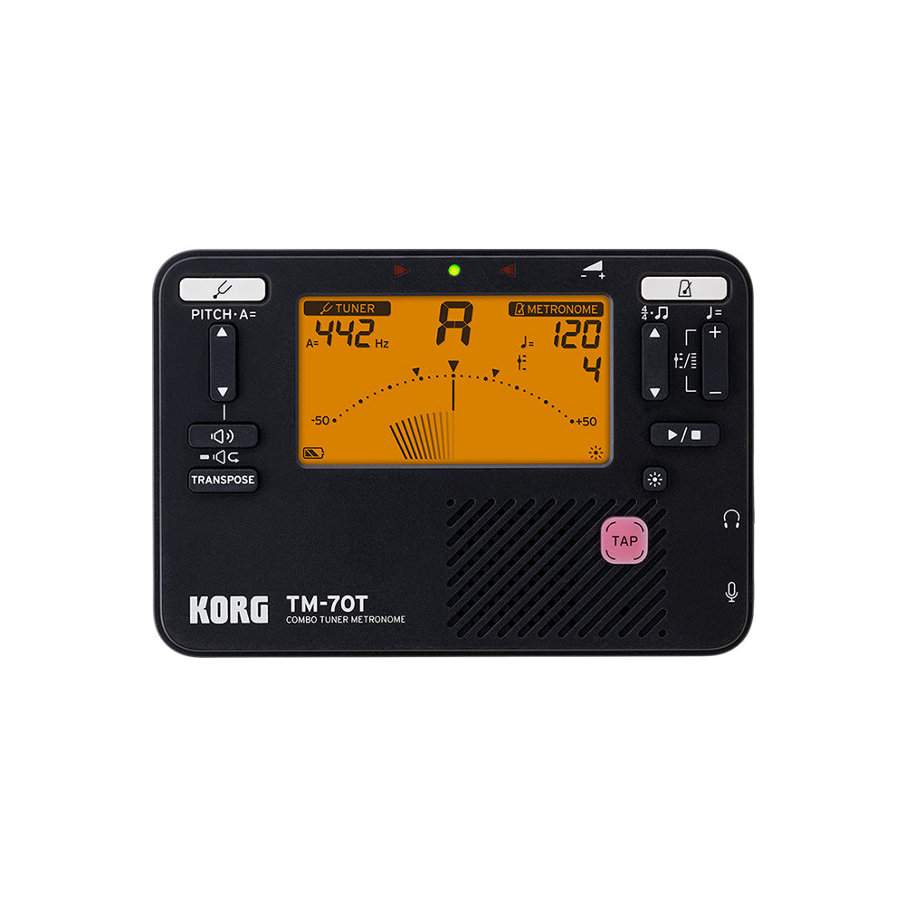 Korg TM-70T Digital Chromatic Tuner and Metronome Black 1