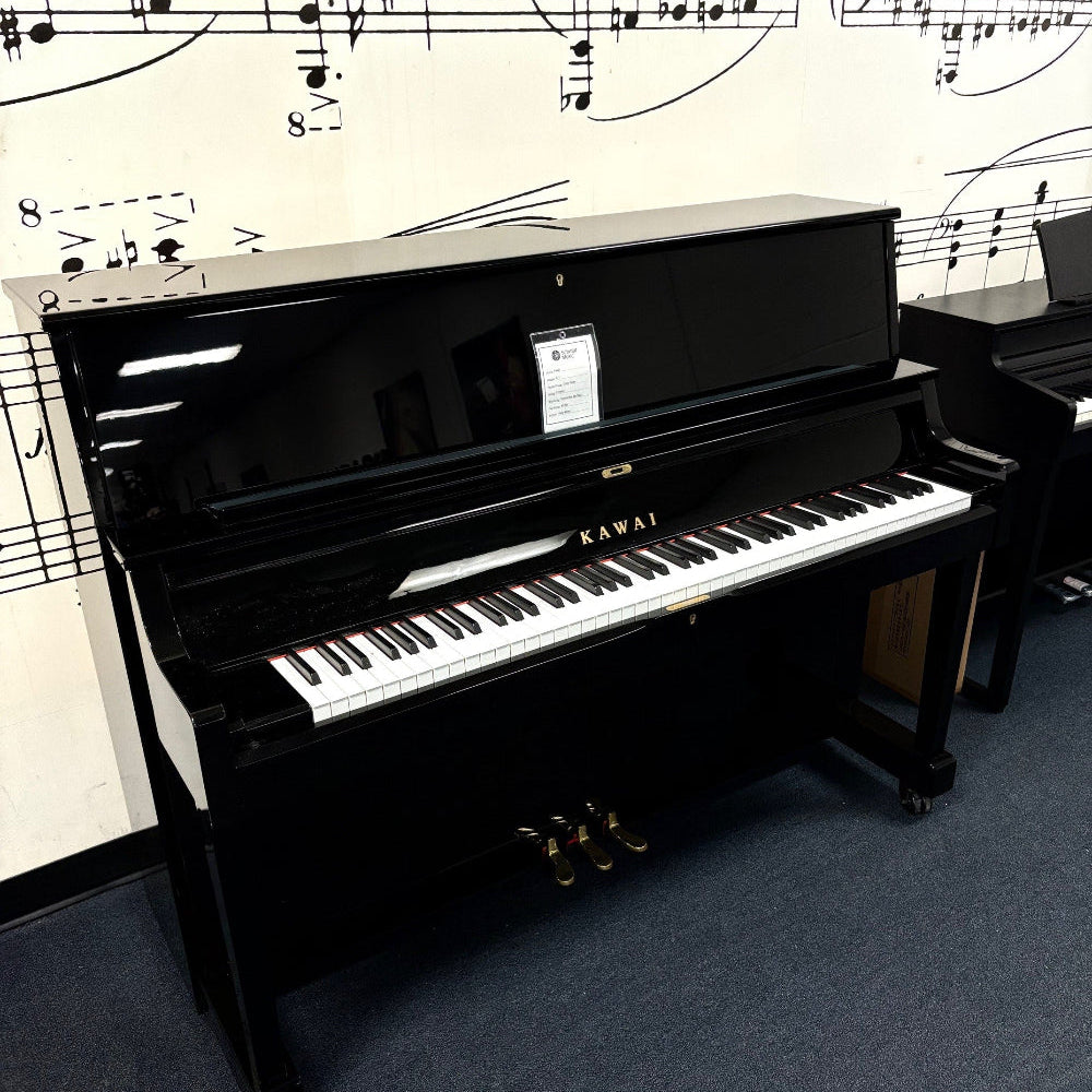 Pre-Owned Kawai ST-1EP Upright Piano Ebony Polish Side