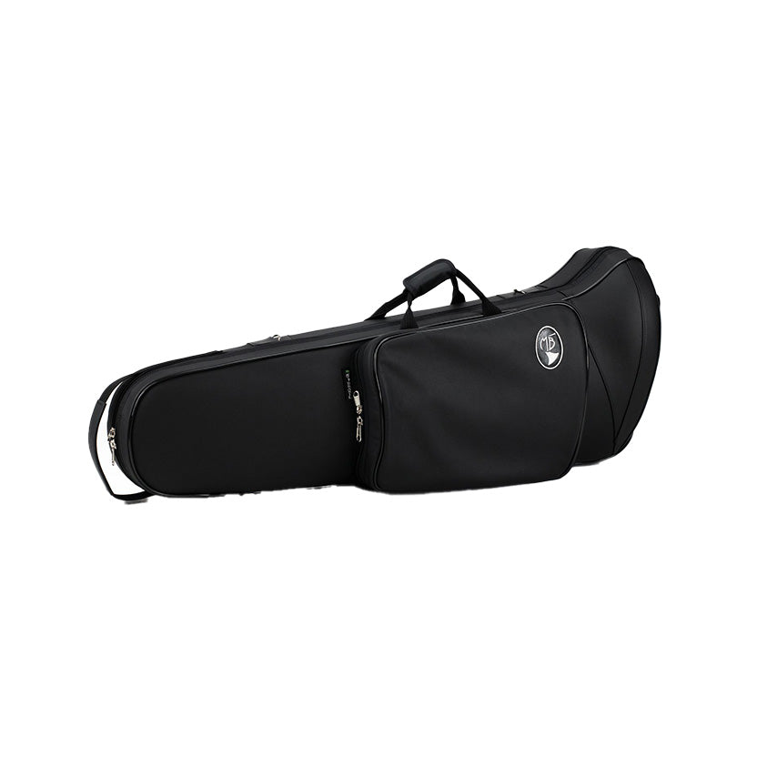 Marcus Bonna Bass Trombone Case - Black Nylon - sitting on its side