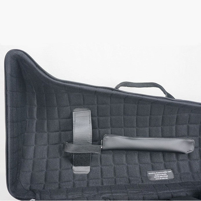 Marcus Bonna Bass Trombone Case - Black Nylon - close-up on the interior bell section