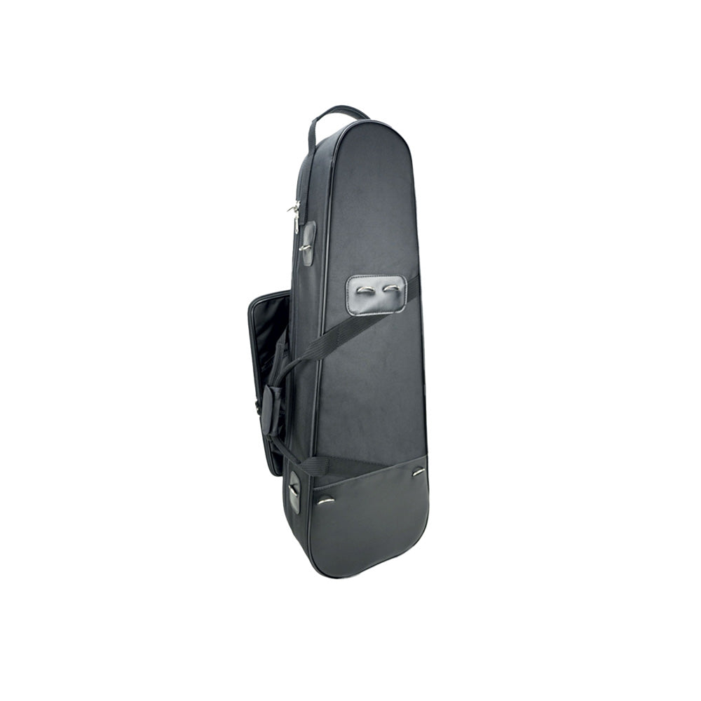 Marcus Bonna Bass Trombone Case - Detachable Bell - Black Nylon - turned 180 degrees