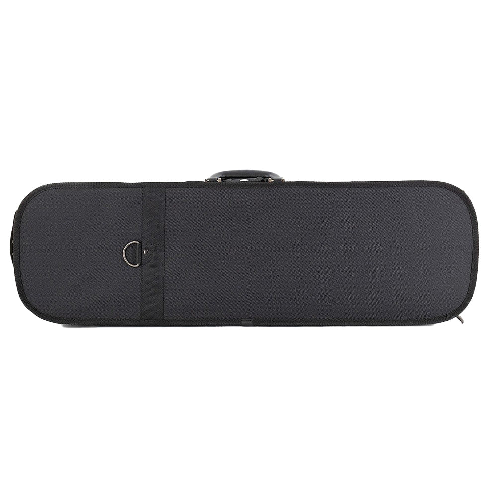 Paul A Schmitt Violin & Viola Case - the back side with the shoulder strap attachment ring