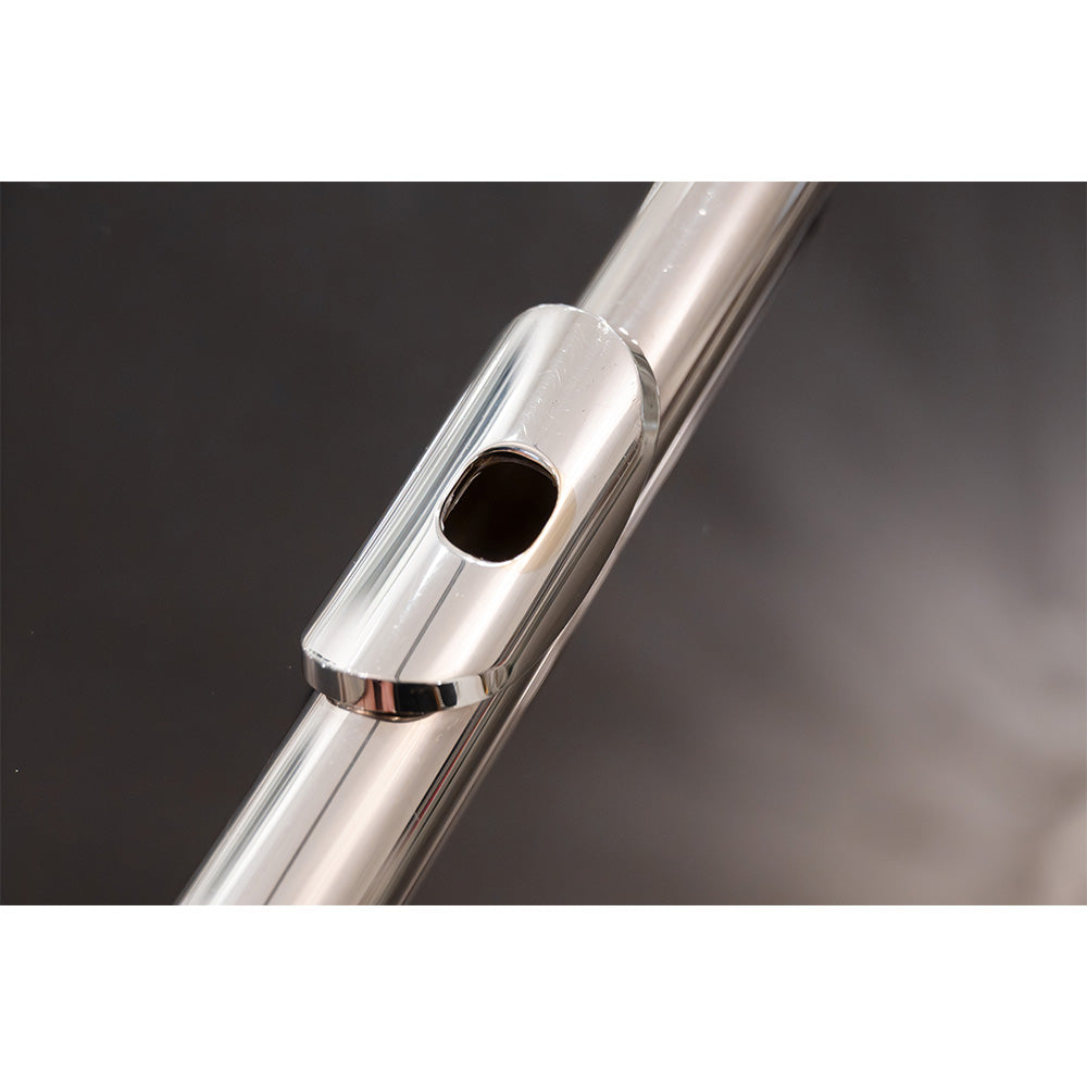 Pre-Owned Nagahara 950 Silver Headjoint - DA Cut with 18K Gold Riser Close-Up