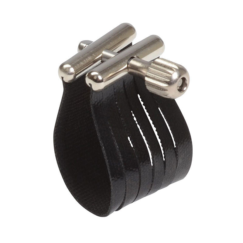 Rovner Star Series SS1R Bb Clarinet Ligature - leathered cloth material with a nickel silver screw