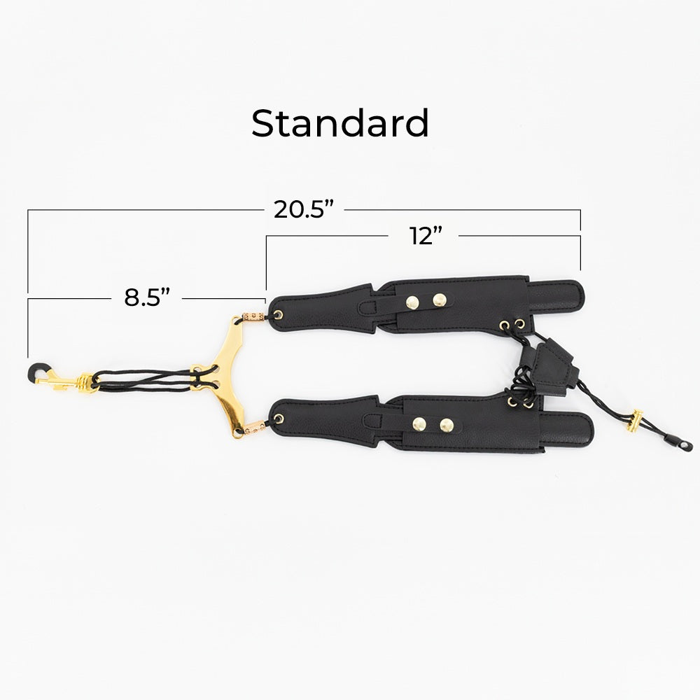 Lake City Saxophone Harness Standard Size shortened with dimensions