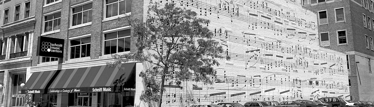 Schmitt Music Note wall Mural in Minneapolis, MN