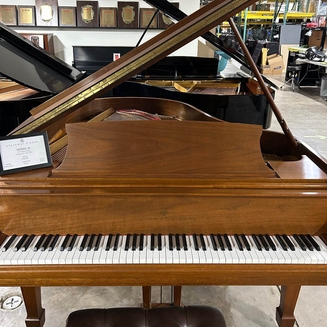 Pre-Owned Steinway & Sons Model M 5'7" Walnut Satin Grand Piano