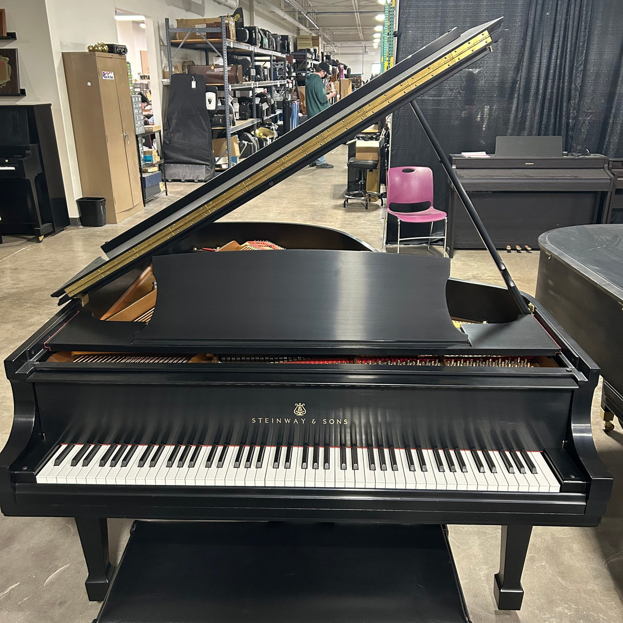Pre-Owned Steinway & Sons Model L 5' 10" Ebony Satin Grand Piano