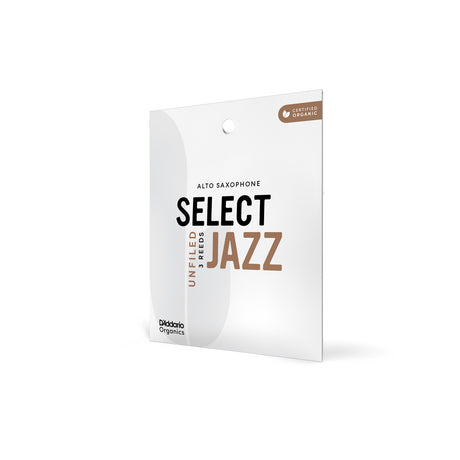 D'Addario Organic Select Jazz Unfiled Alto Saxophone Reeds