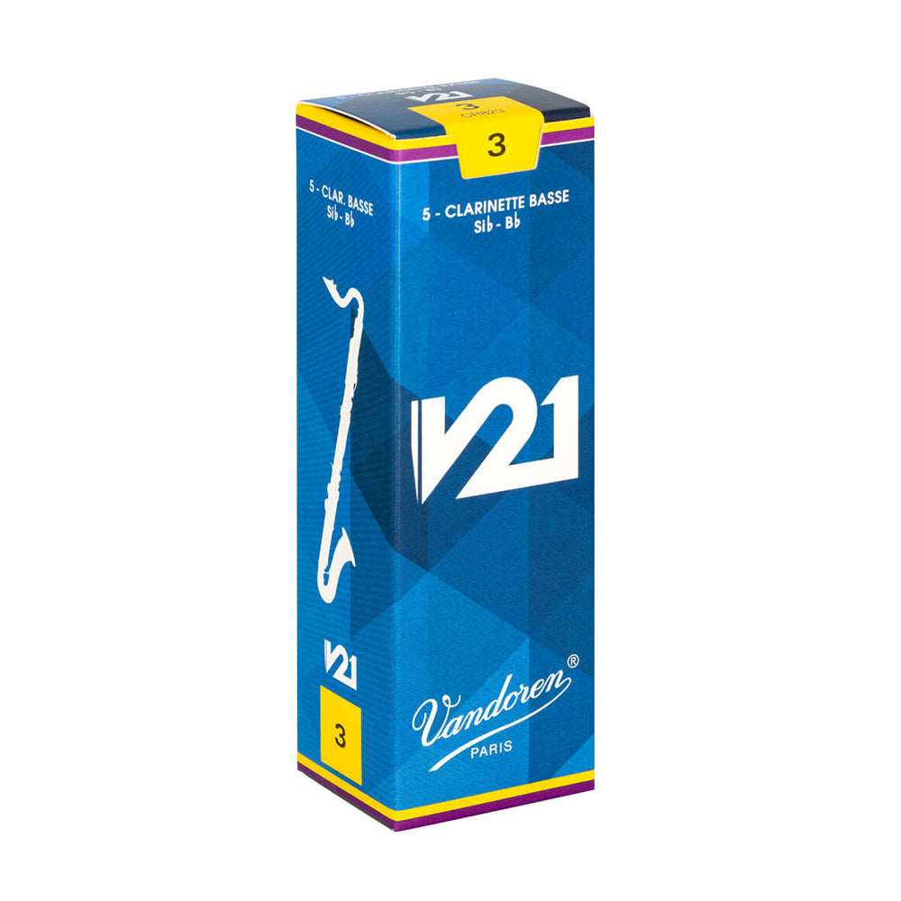 Vandoren V21 Bass Clarinet Reeds - Box of 5