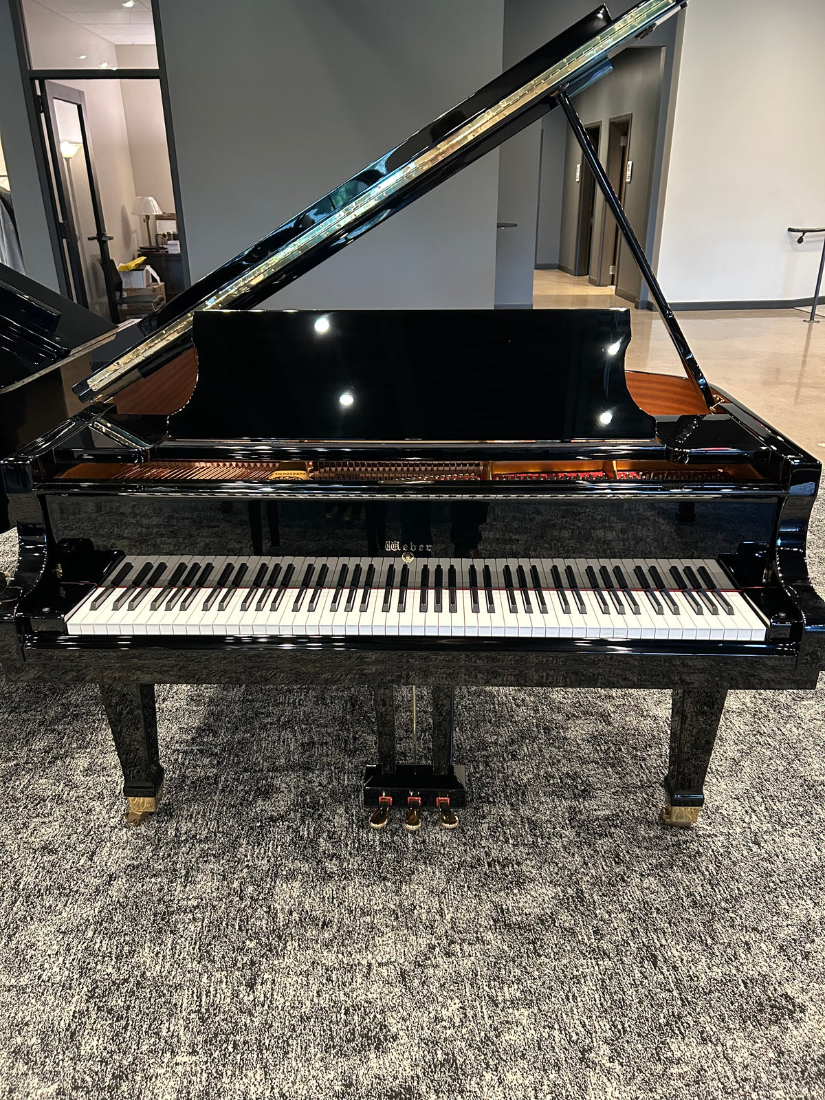 Pre-Owned Weber WG-60 6'1" Ebony Polish Grand Piano