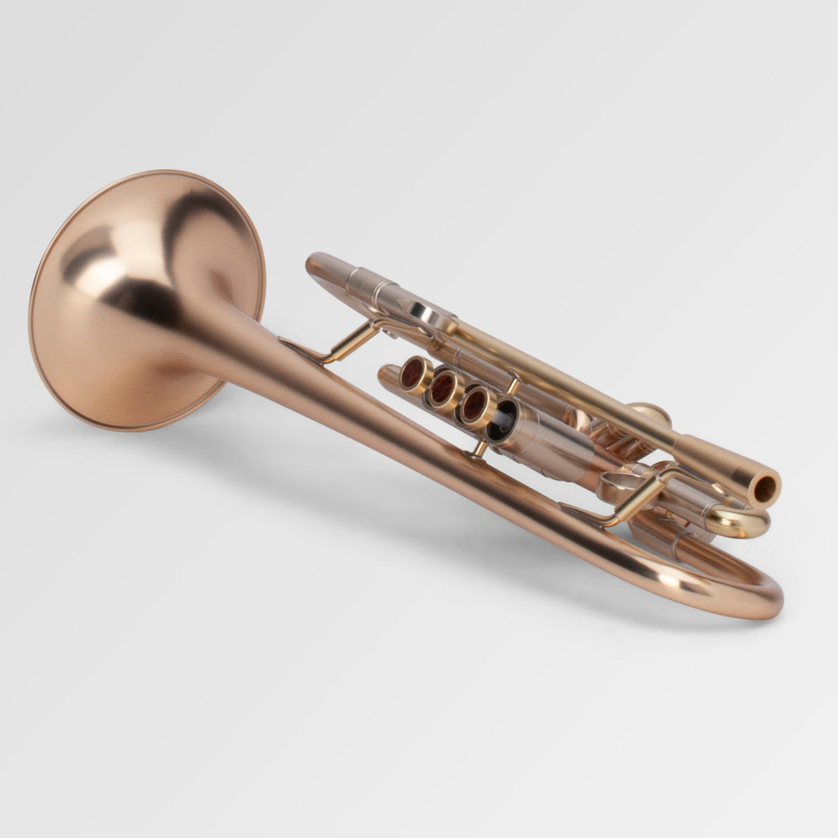 Adams A4 Bb Trumpet - laying down with valves facing slightly sideways