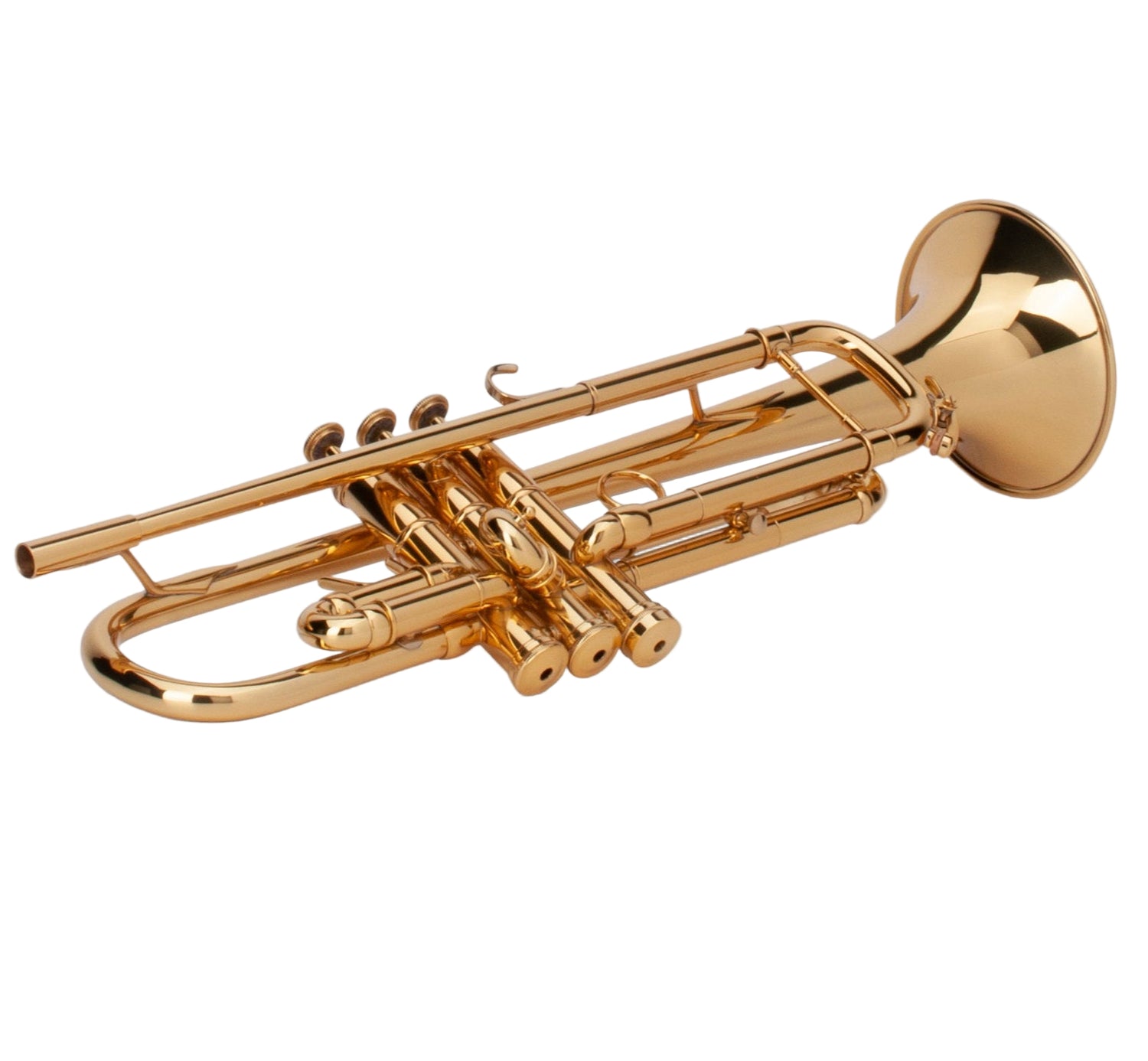 Adams A5 Bb Trumpet - laying down valves up, slightly ajar