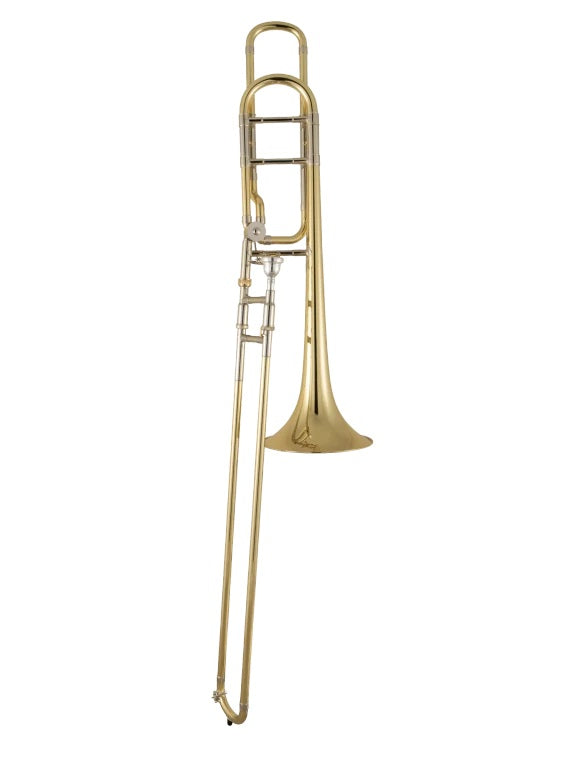 Bach 36BO Medium Bore Tenor Trombone - upright, full view