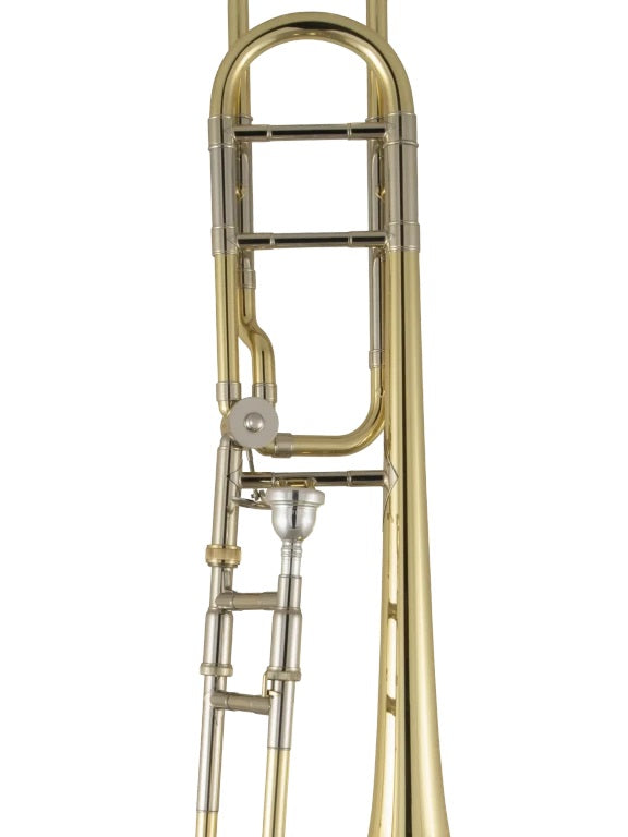Bach 36BO Medium Bore Tenor Trombone - close up of tuning slide wrap