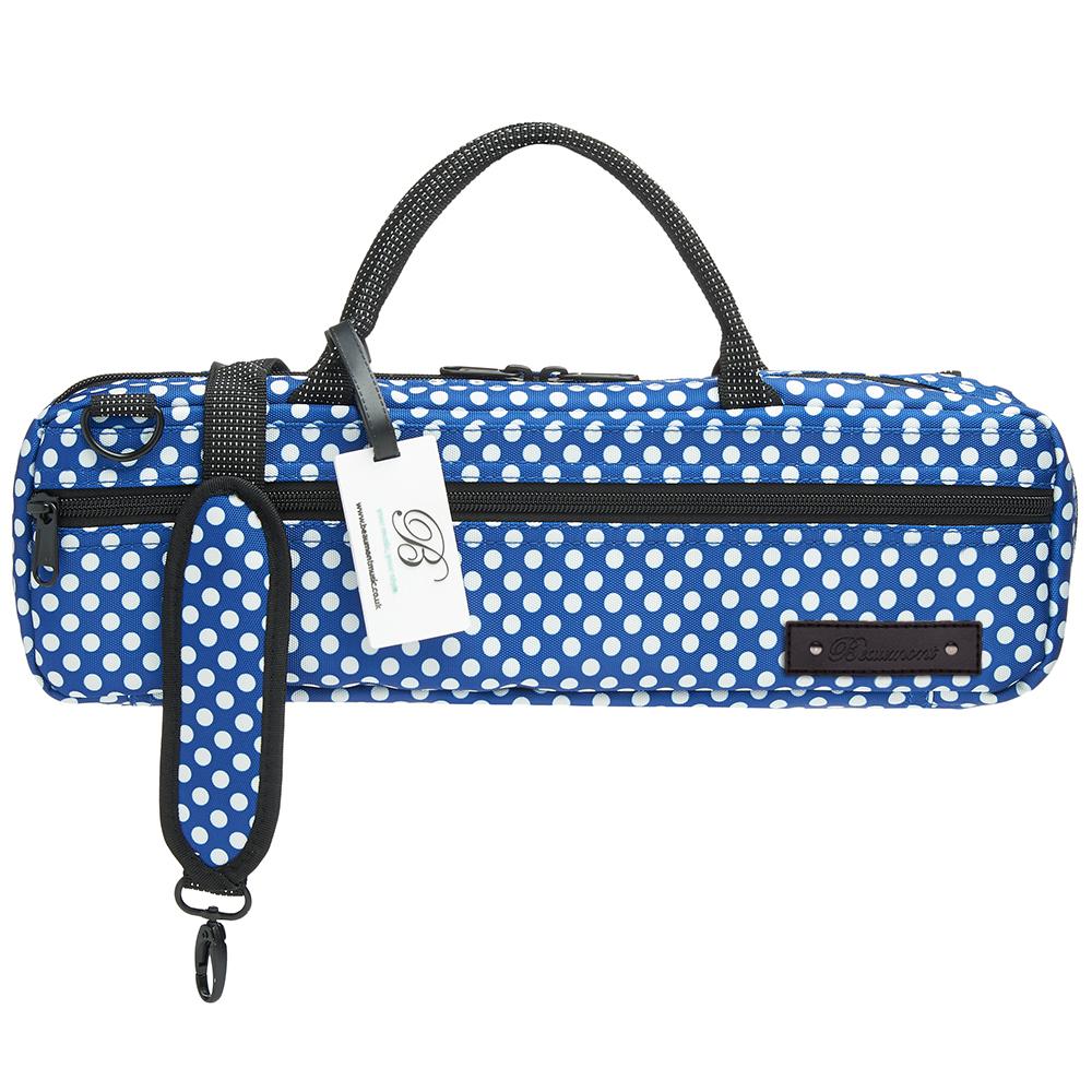 The Beaumont Flute Blue Polka Dot C-Foot Carry Case