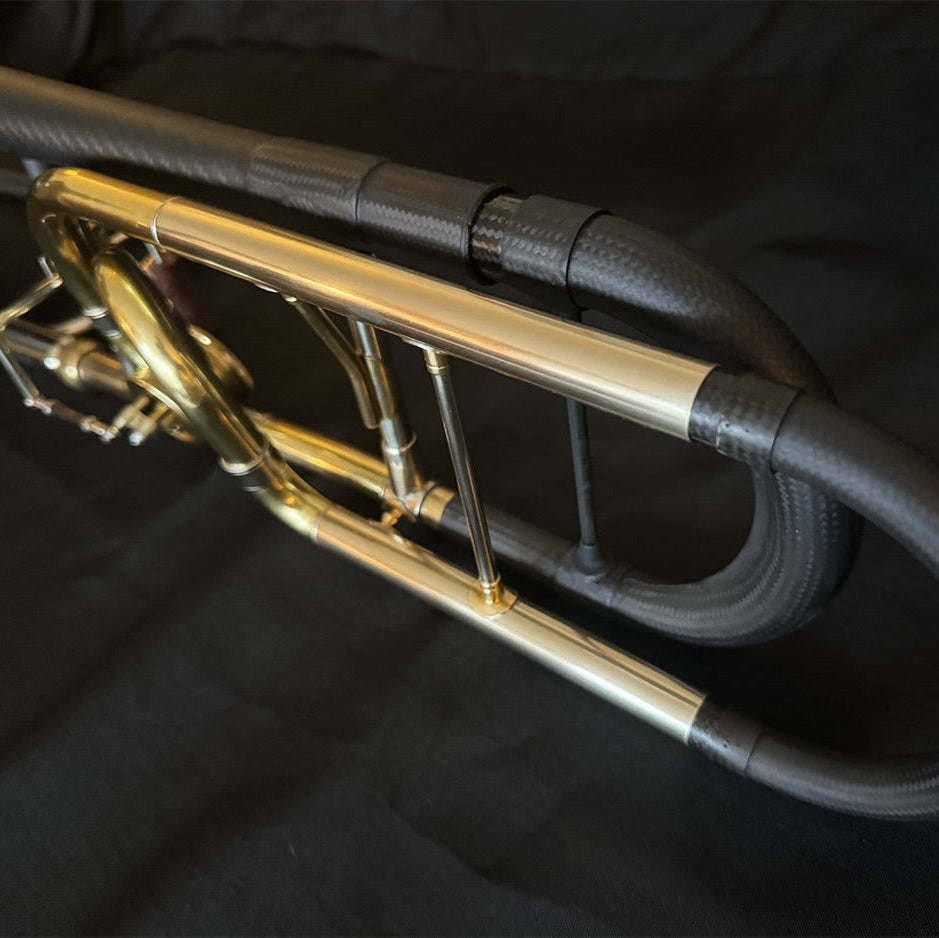 Butler C10 Large Bore Tenor Trombone - close up of tube wrapping