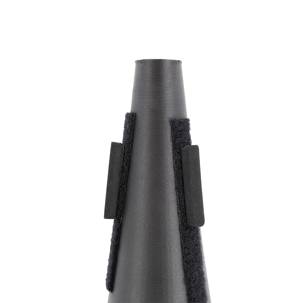 Butler Trombone Adjustable Cup / Straight Mute - a close up on the velcro, adjustable pads that fit into the bell
