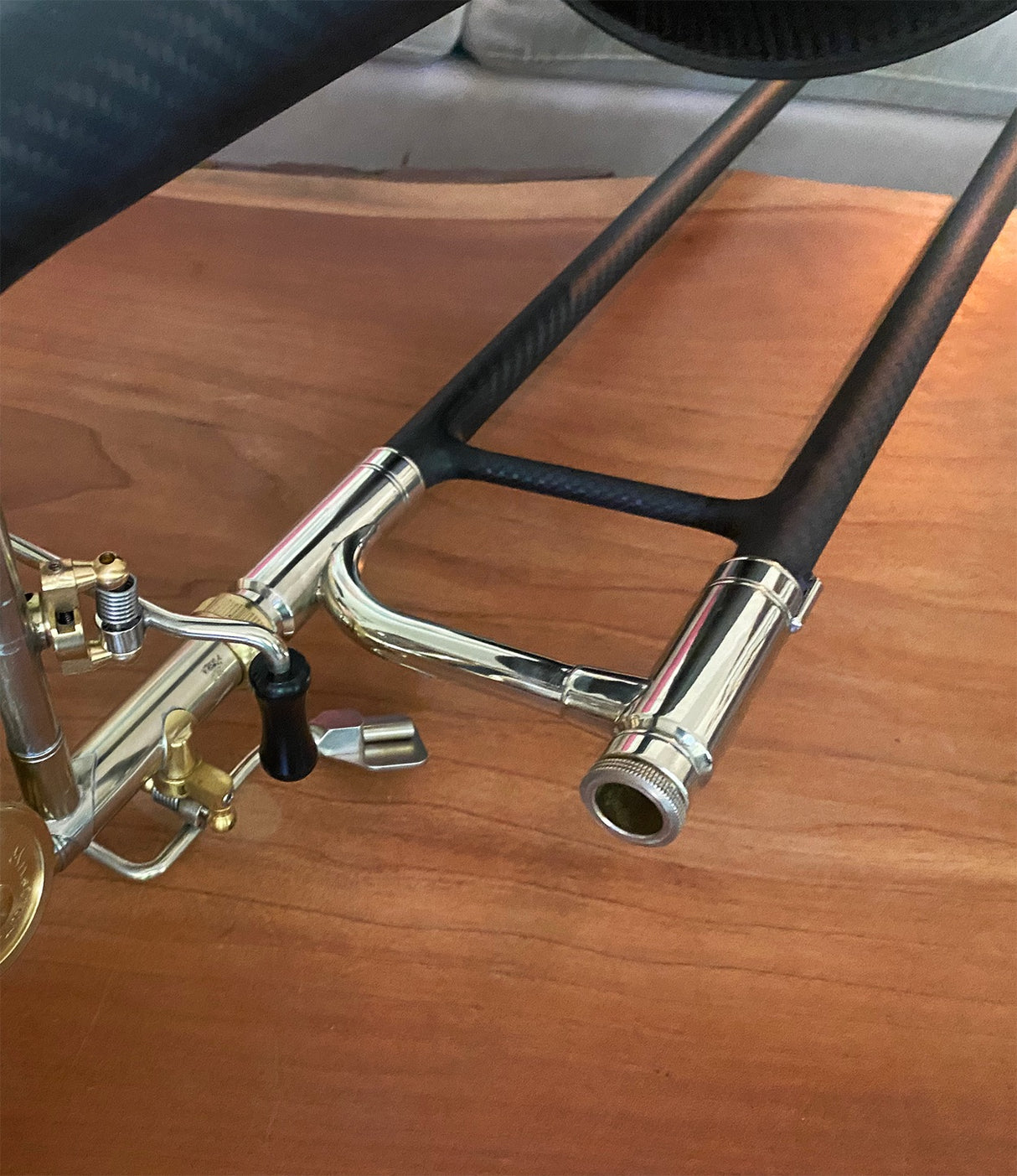 Butler Trombone C12 Bass Trombone - close up of hand slide