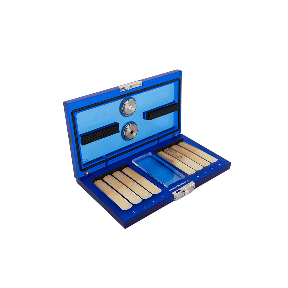 Dilutis Reed Machine Finale Reed Case - 8 reed case opened and with reeds in it