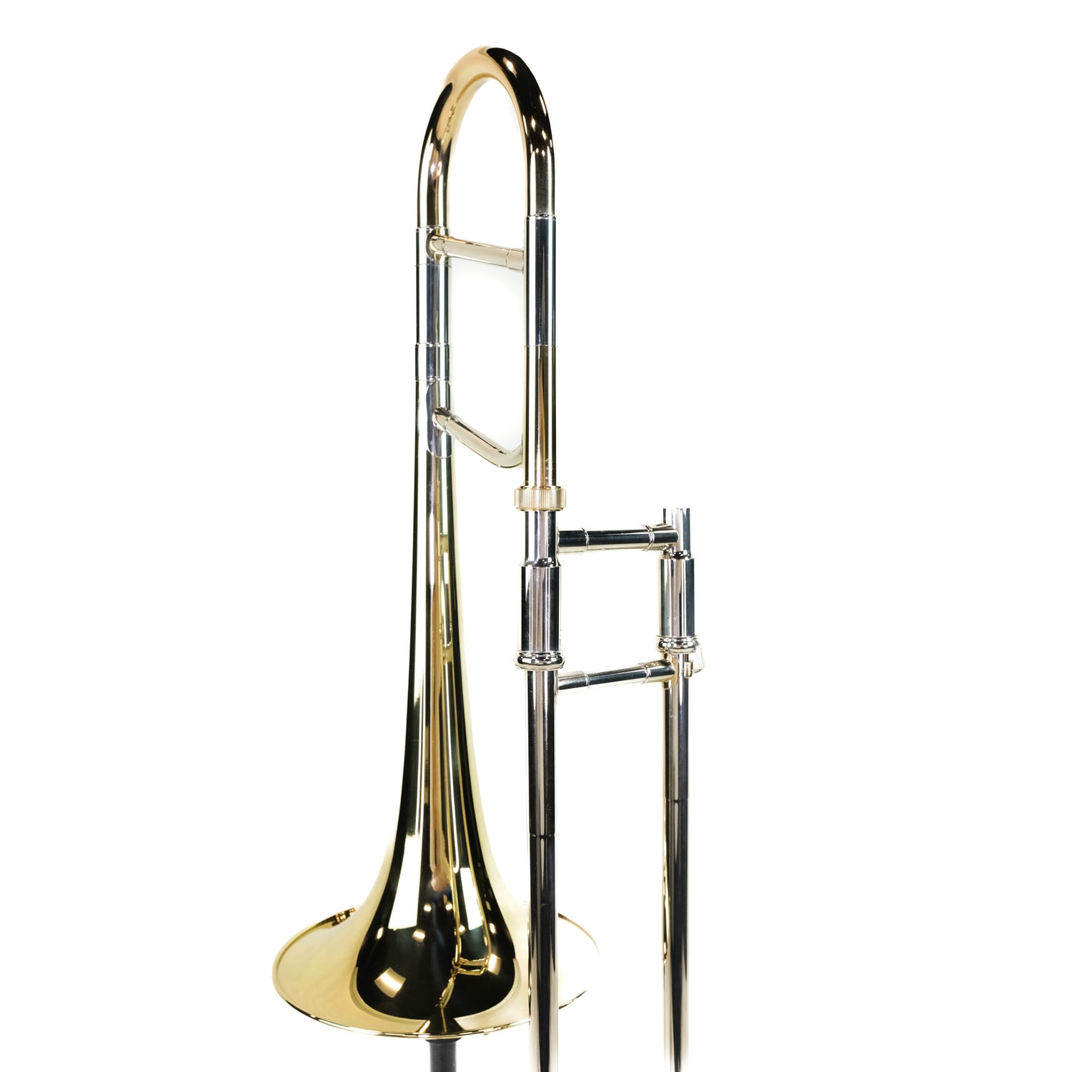 Lake City ATB415II Alto Trombone - in a stand with the handslide in front