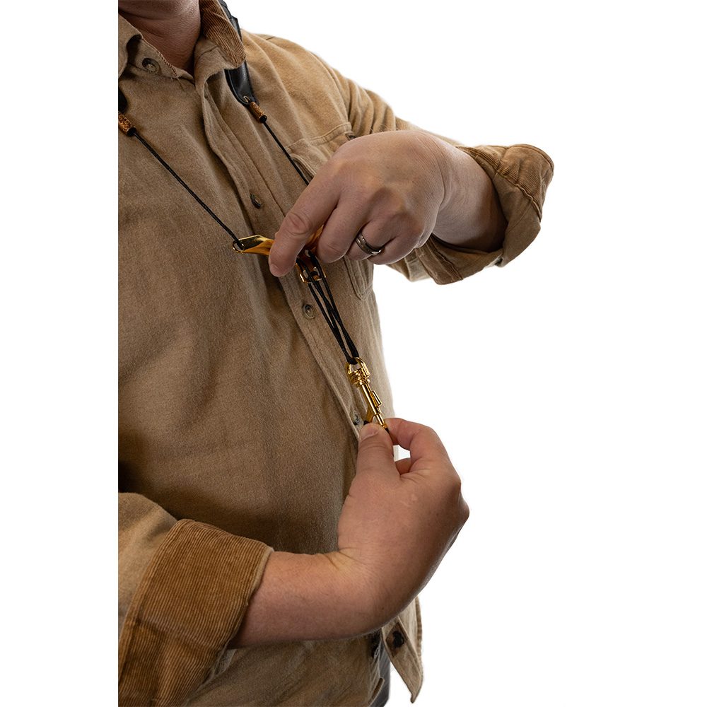 Lake City Saxophone Harness - close up on the adjustable portion of the front side