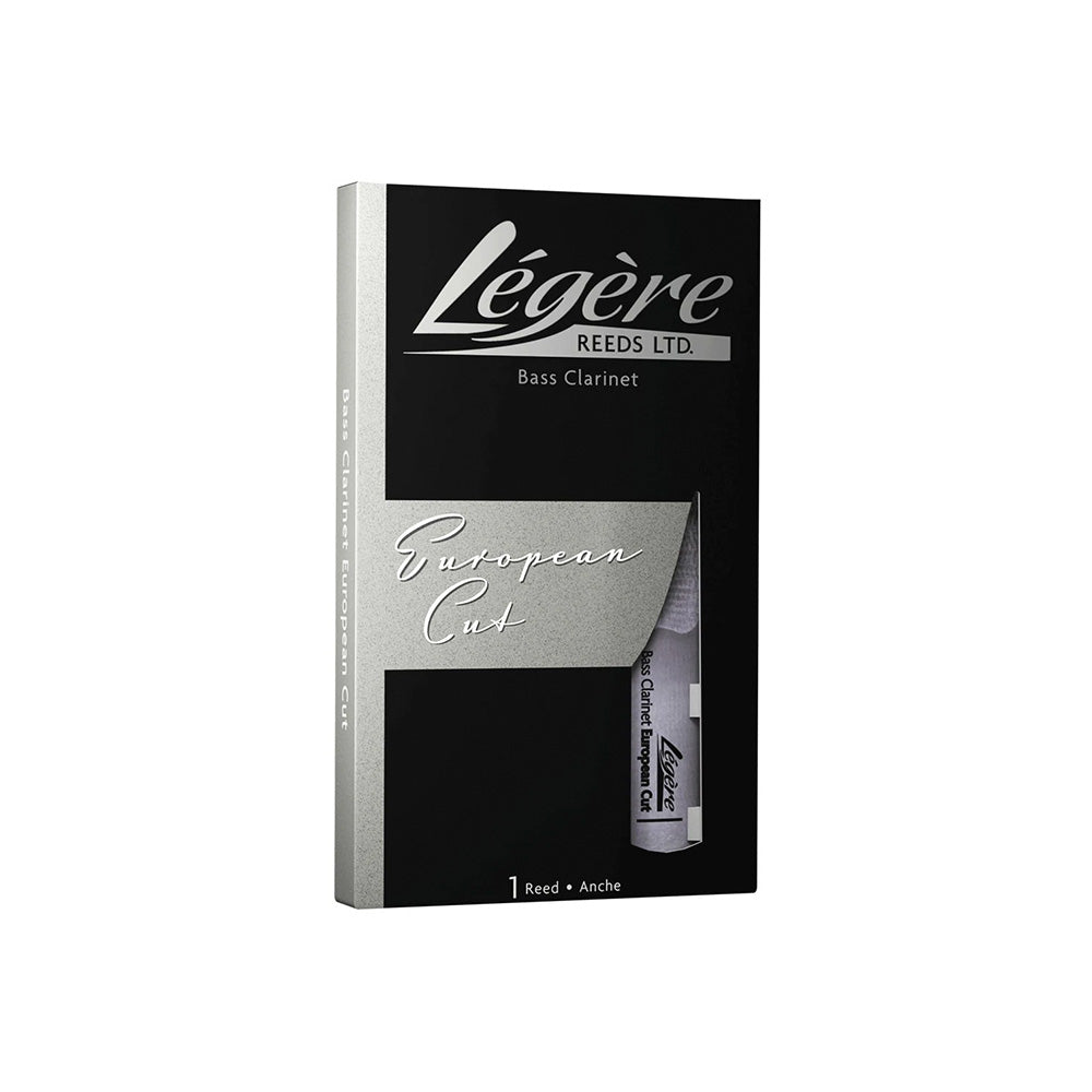 The Legere European Cut synthetic Bass Clarinet reed in its packaging