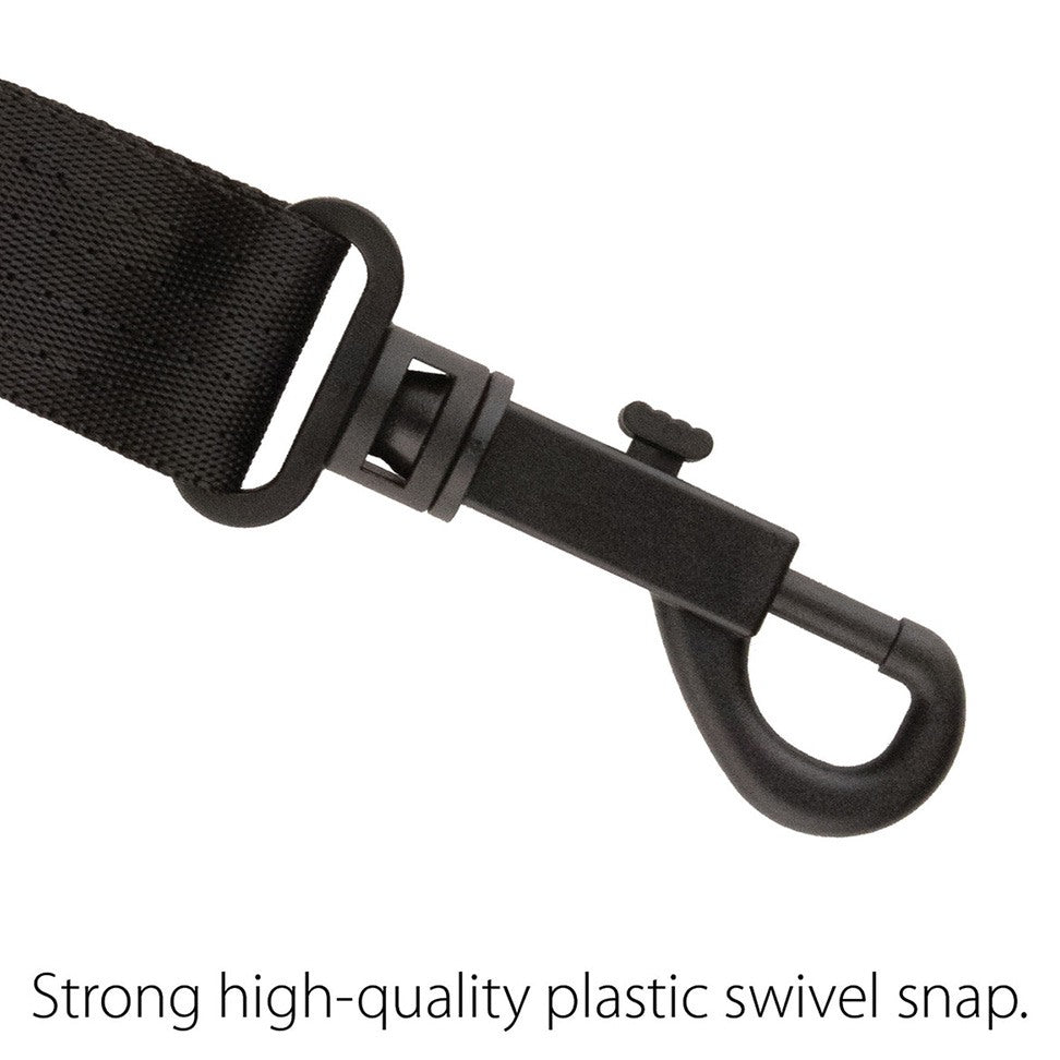 A closeup of the plastic hook of the Protec A310P padded saxophone neck strap