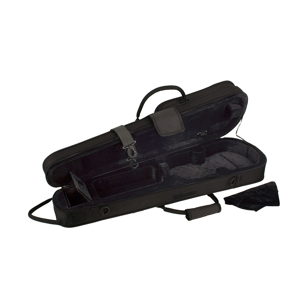 The Protec MX044 Max, Shaped 4/4 violin case - sitting open