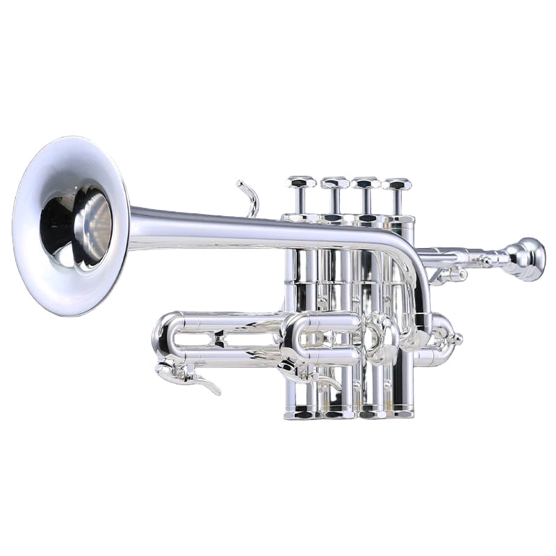 Schilke P5-4 Piccolo Trumpet Silver Plated - tilted bell forward