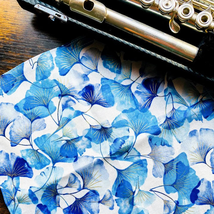 The Sempre Flute Limited Collection Cleaning Cloth - Coastal Ginkgo