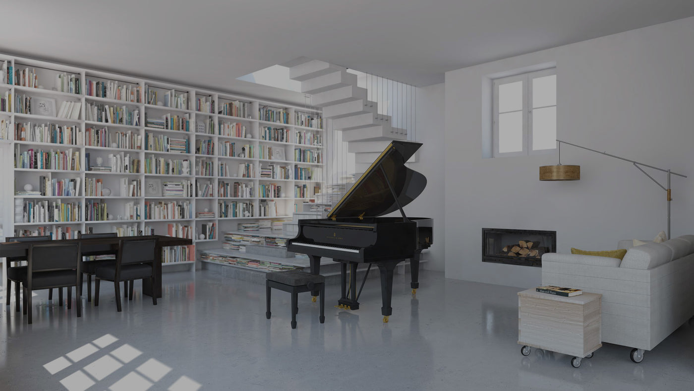 Steinway Model O Grand Piano in Living room